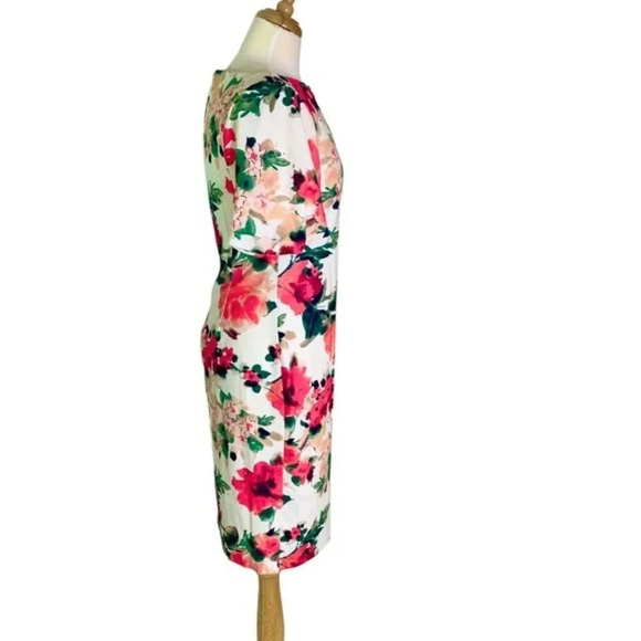 Eliza J Puff Sleeve Floral Sheath Dress Size 4 NWT - Picture 6 of 14